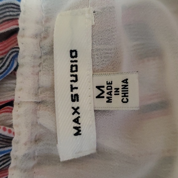 Max Studio Striped Sleeveless Halter Top Size M - Picture 7 of 9